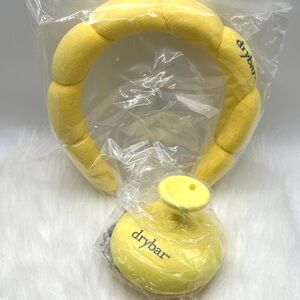 Drybar Hair Accessory Bundle GRWM Headband + Scalp Scrubber Massager Yellow NEW